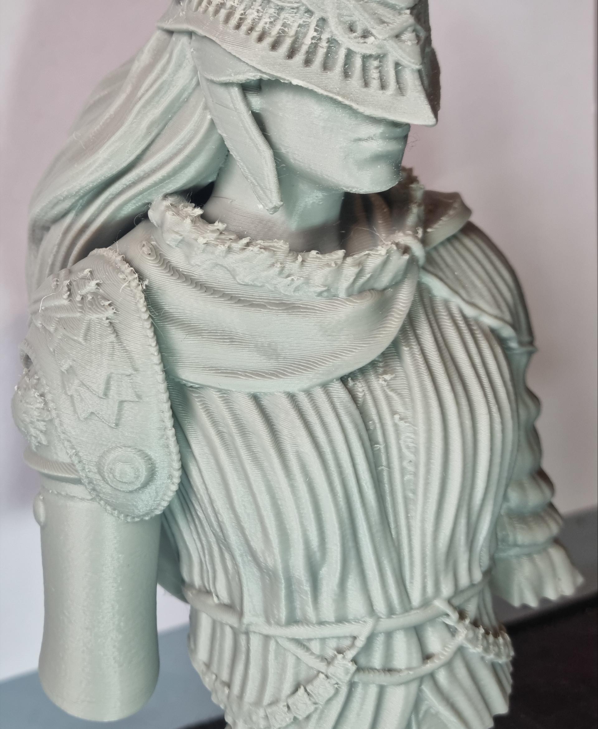 Malenia Bust - (Pre-Supported) - MK3S+ Elegoo Gray PLA - 0.6mm nozzle with snug supports - 12.5hr print - 3d model