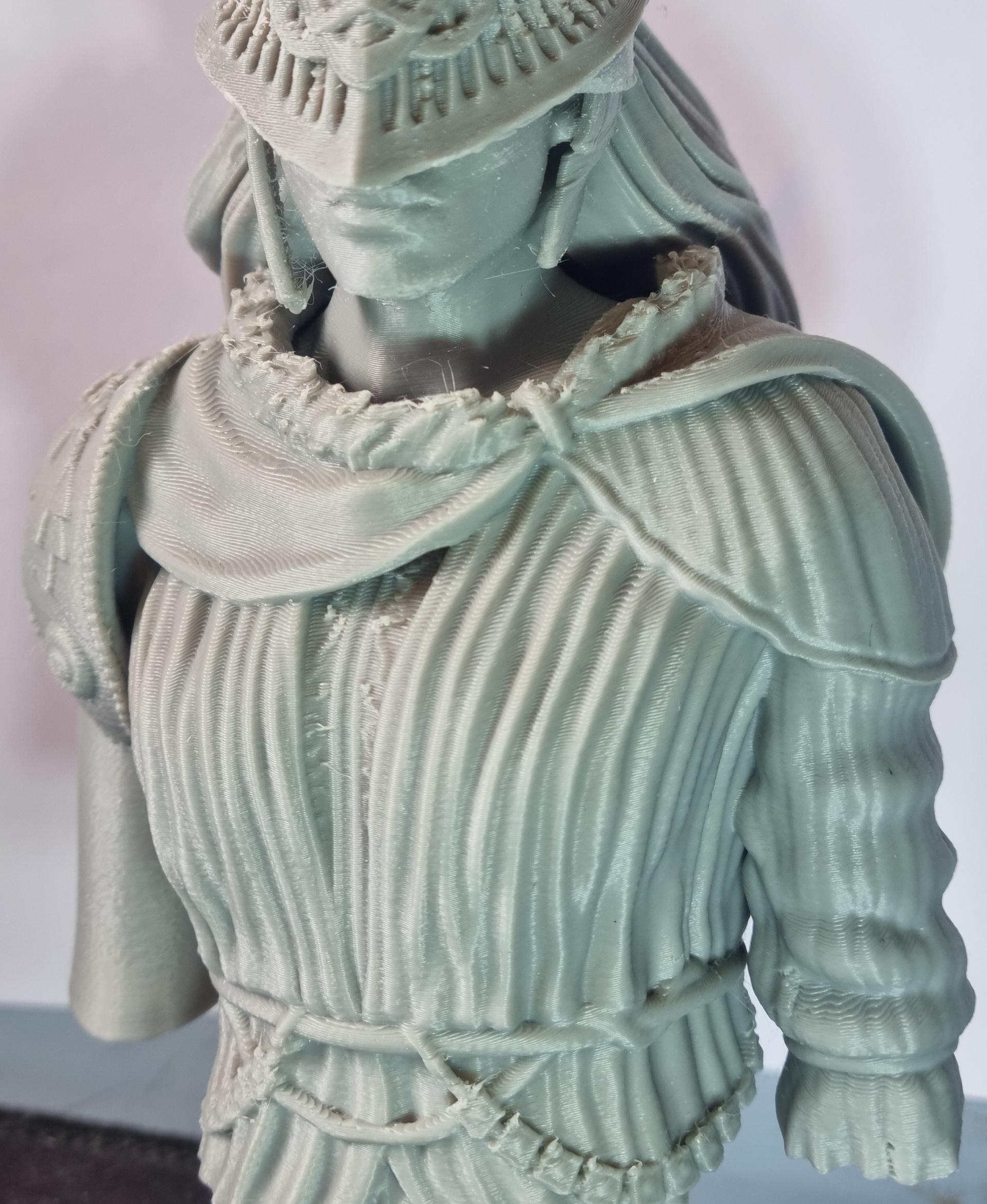 Malenia Bust - (Pre-Supported) - MK3S+ Elegoo Gray PLA - 0.6mm nozzle with snug supports - 12.5hr print - 3d model