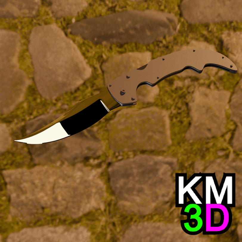 Falchion knife CSGO 3d model