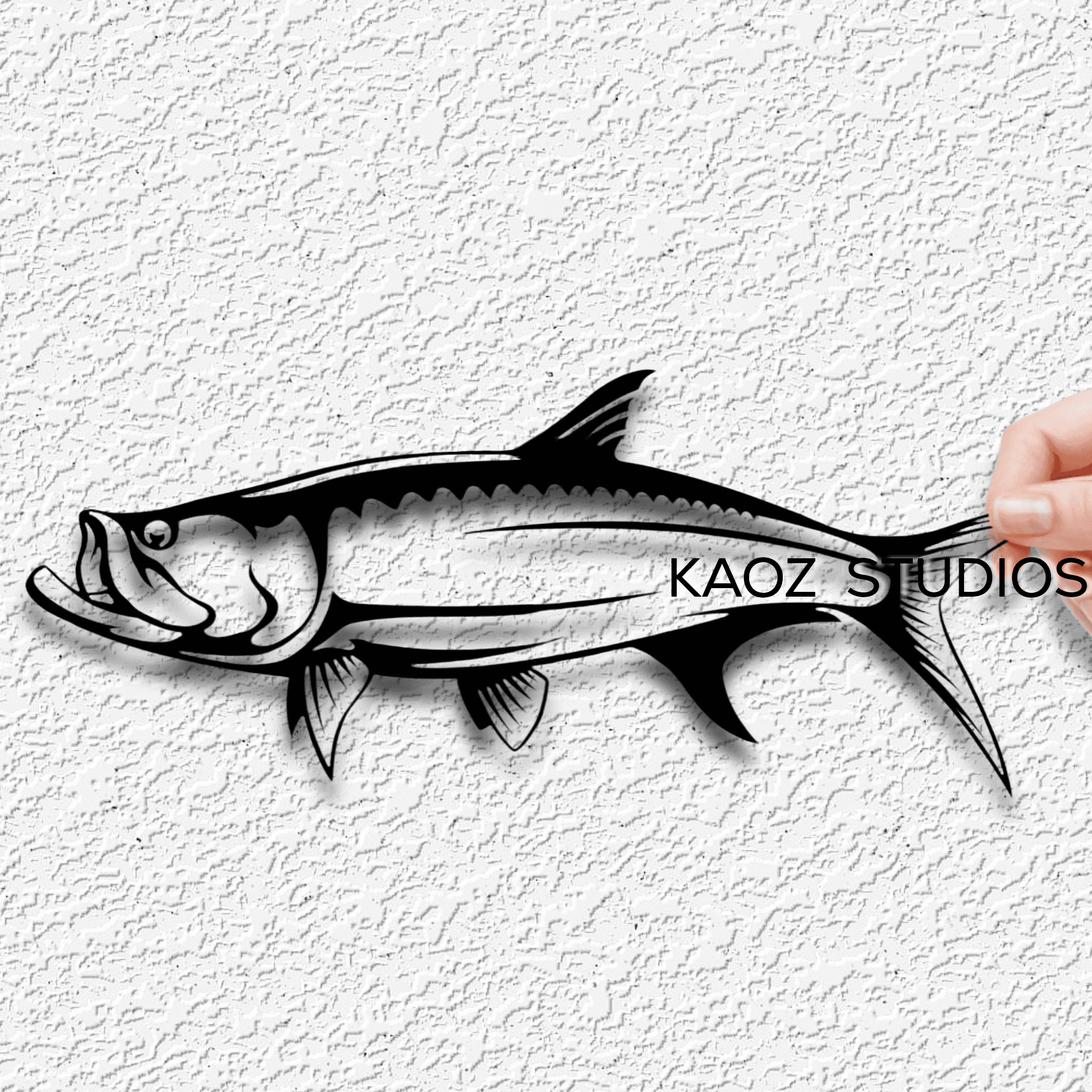 Realistic Fish wall art fishing wall decor fisherman decoration 3d model