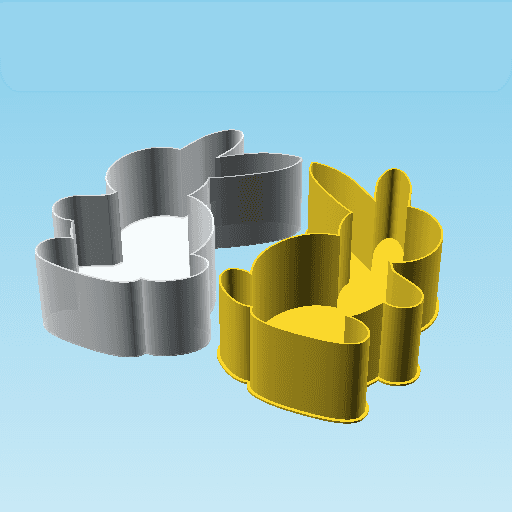 Rabbit 002D, nestable box (v2) #SpringThangs 3d model