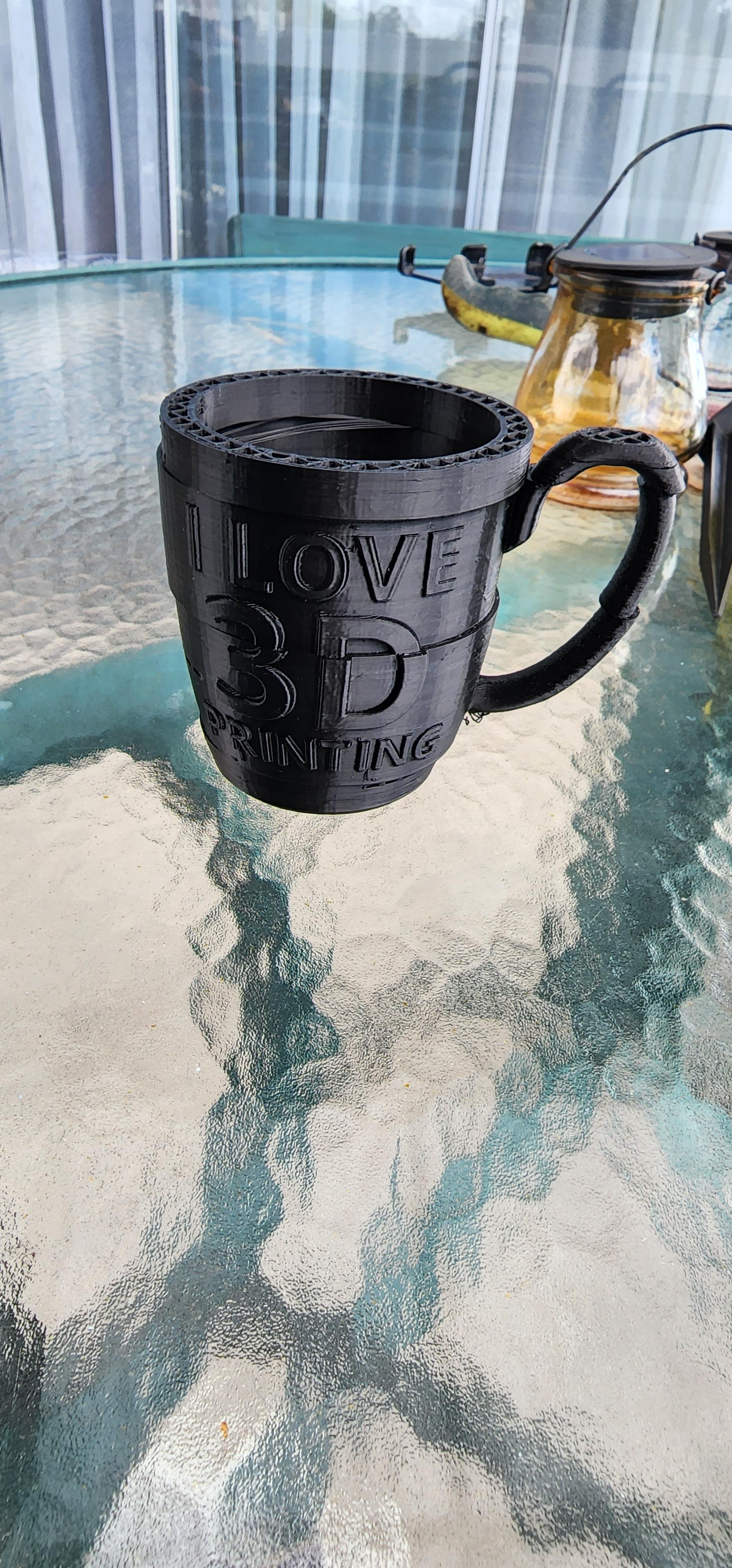 I Love 3D Printing Gag Gift Mug - Came out great  - 3d model