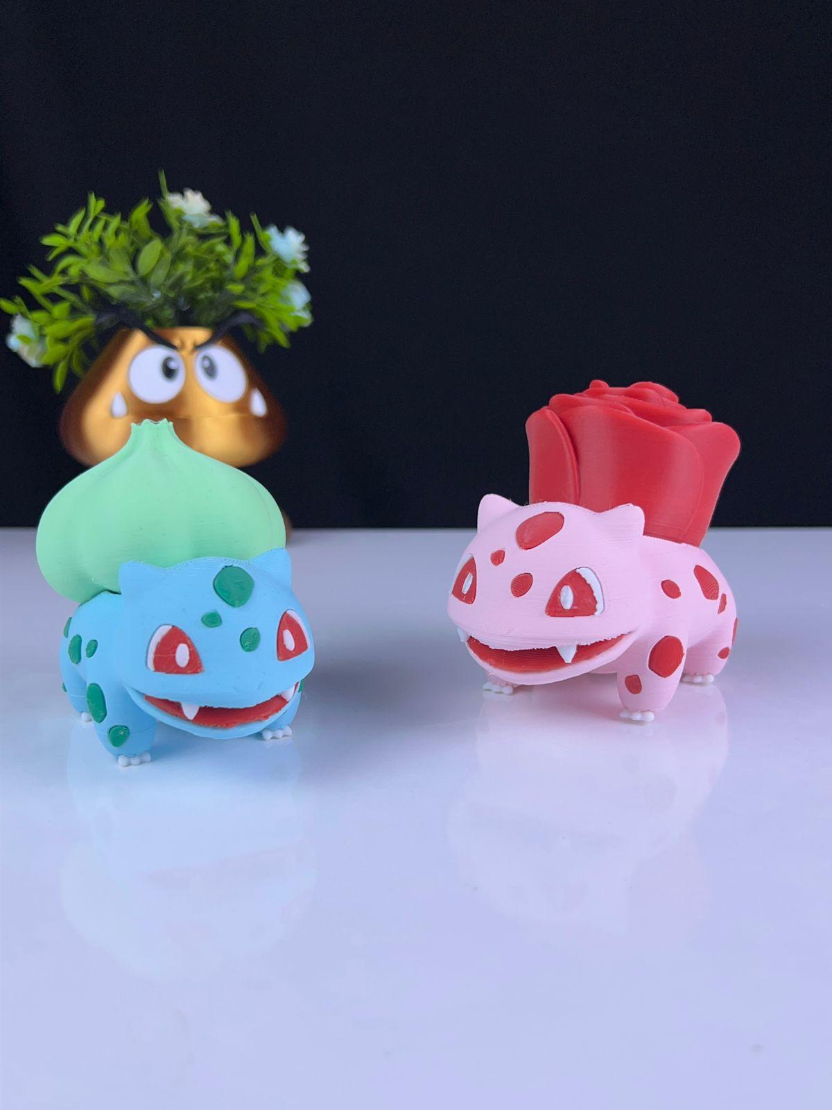 Floral Bulbasaur Gift for your Wife / Husband - Multipart 3d model