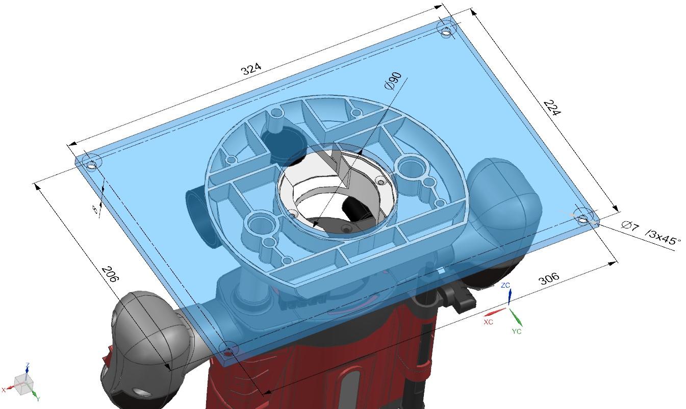 DIY router table 3d model