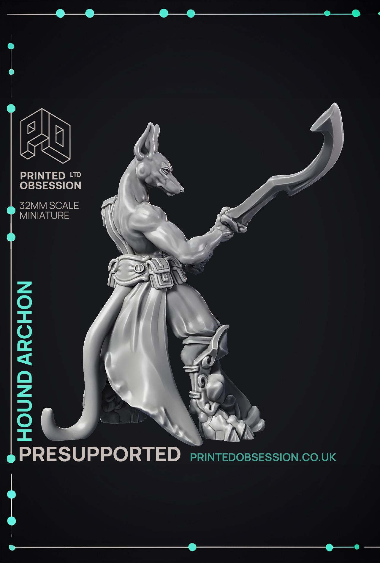 Hound Archon - Celestial - PRESUPPORTED - Heaven Hath no Fury - 32mm scale  3d model