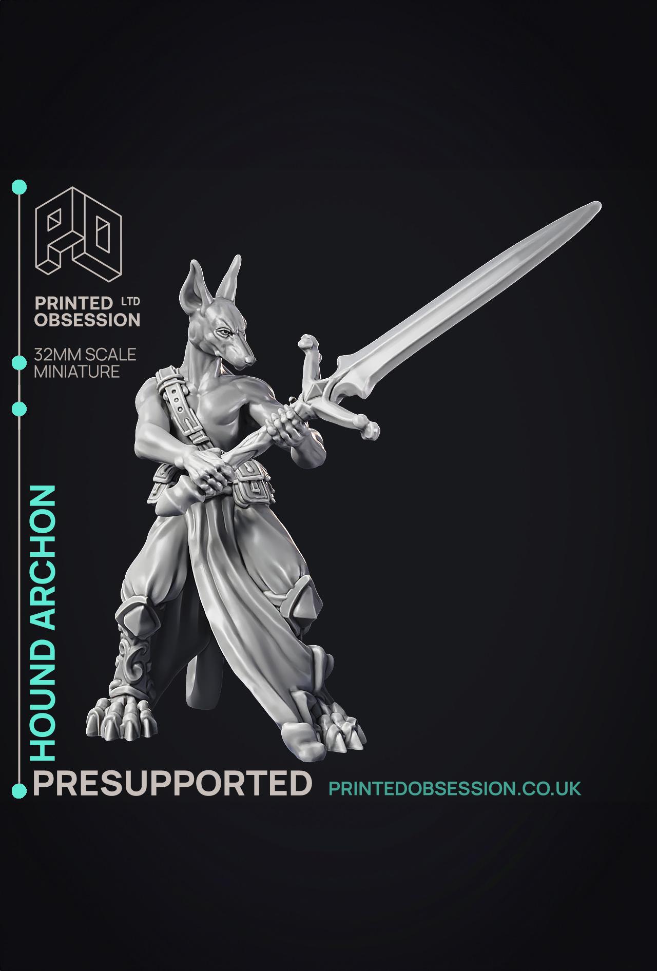 Hound Archon - Celestial - PRESUPPORTED - Heaven Hath no Fury - 32mm scale  3d model