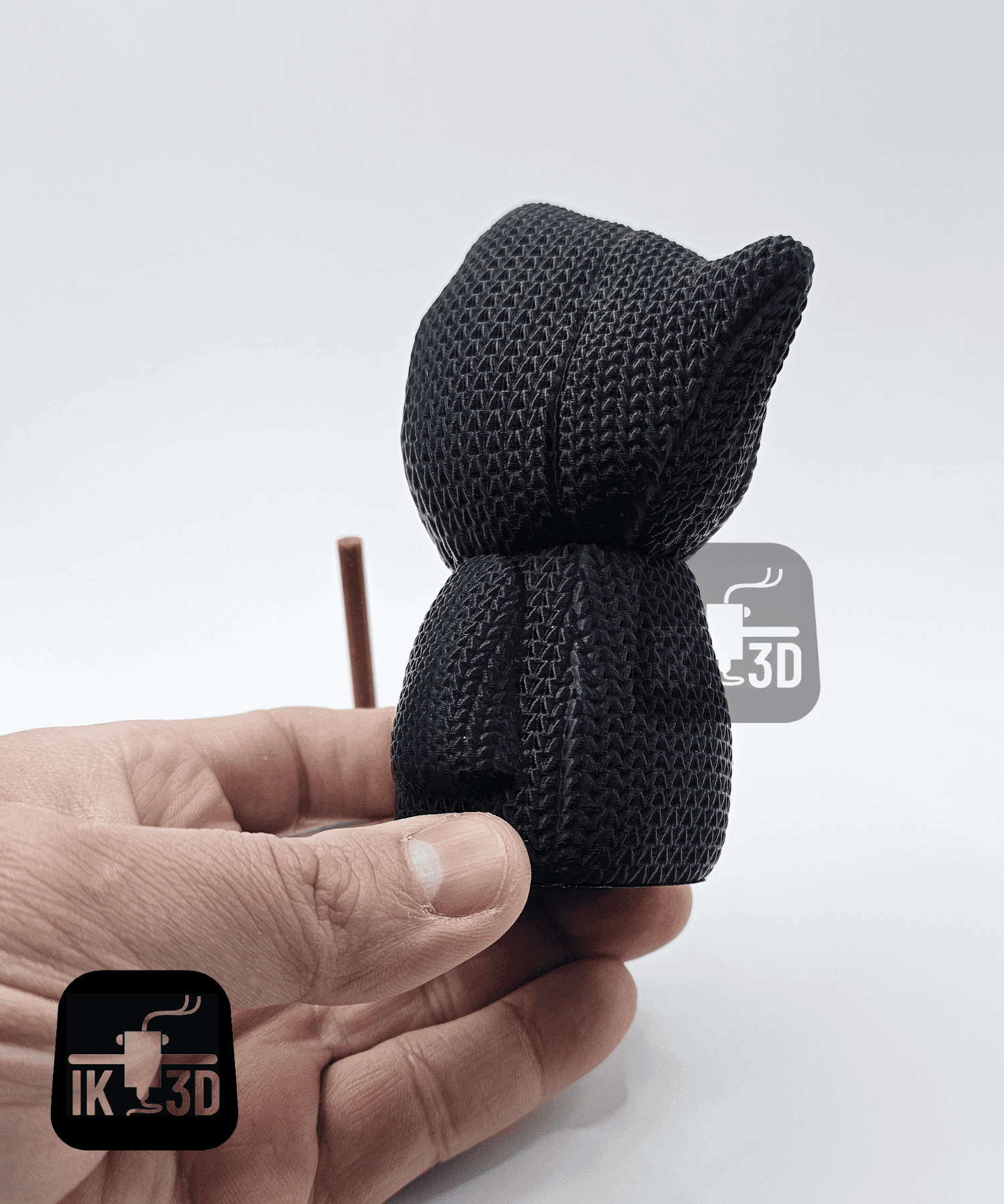 Knitted Grim Reaper Figurine / Candle Holder 3d model