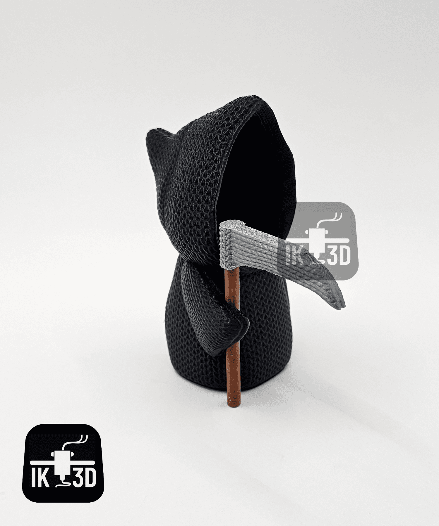 Knitted Grim Reaper Figurine / Candle Holder 3d model