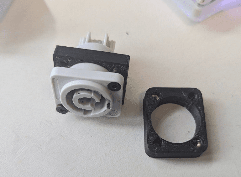 PowerCon socket rear support Bracket 3d model