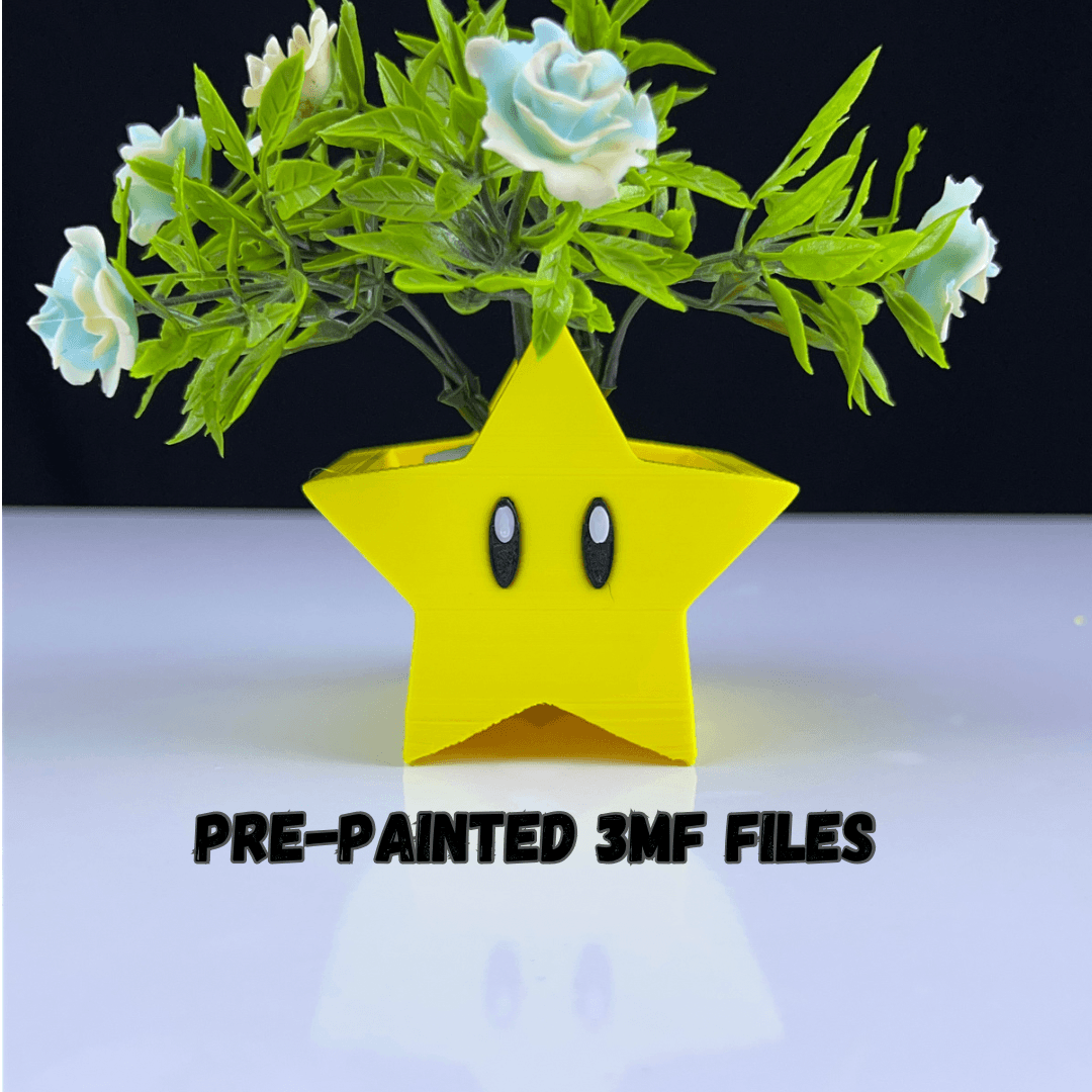 super star planter 3mf 3d model