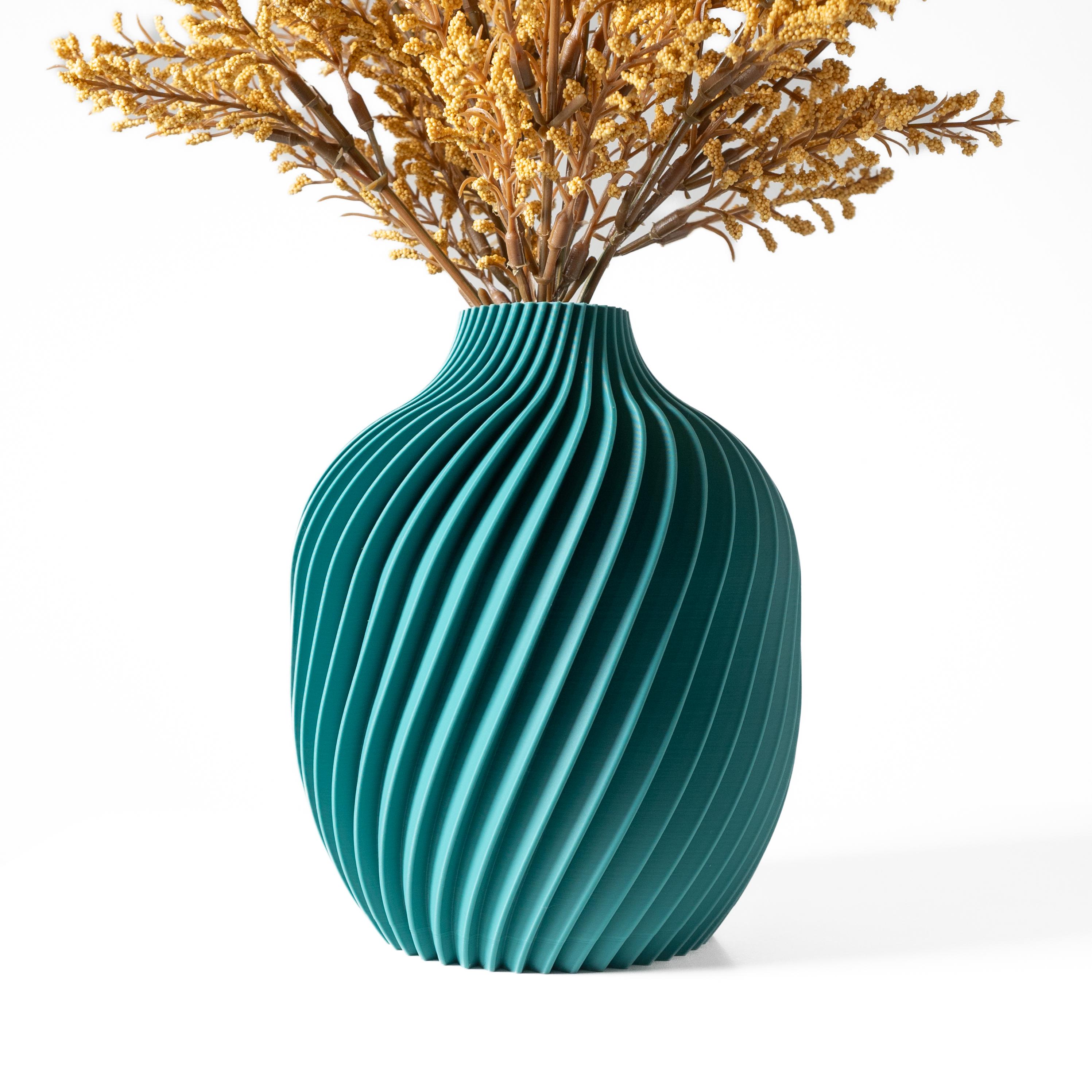 The Kivan Vase, Modern and Unique Home Decor for Dried and Preserved Flower Arrangement  | STL File 3d model