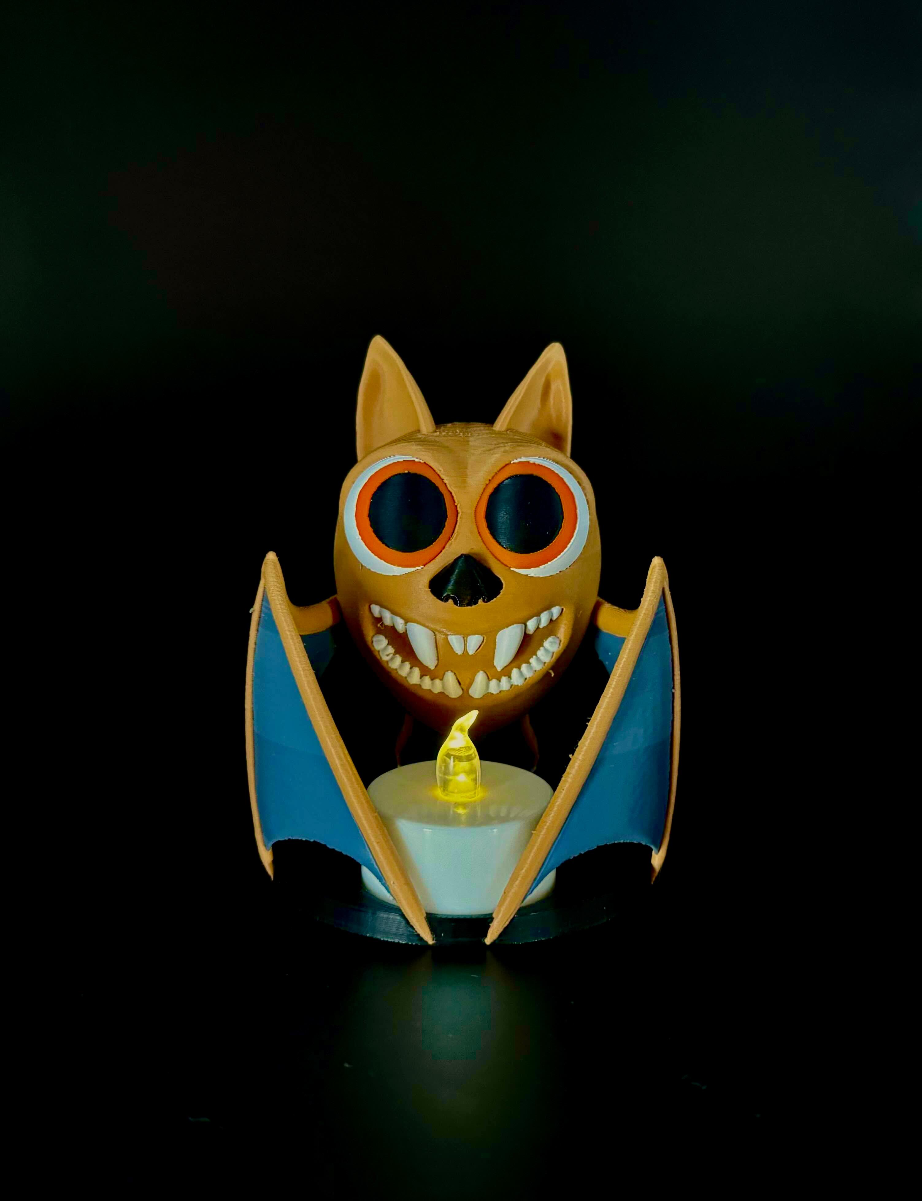 Bat Tea Light Holder - Multicolor - This tea light stand is BATTY! Go print it now. - 3d model