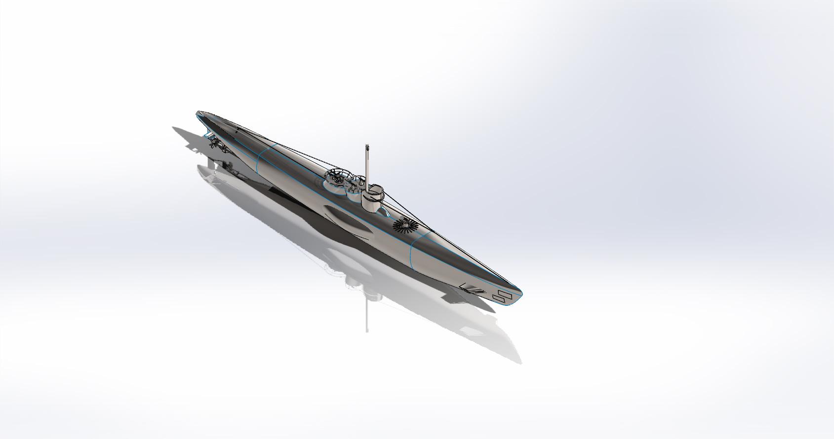 WWII Uboat Type VII C.STL 3d model