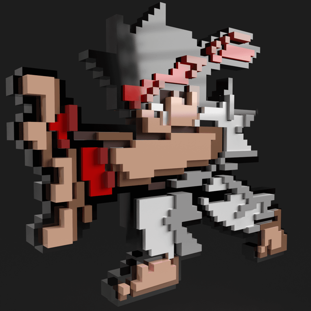 Ryu Hadouken 3d model