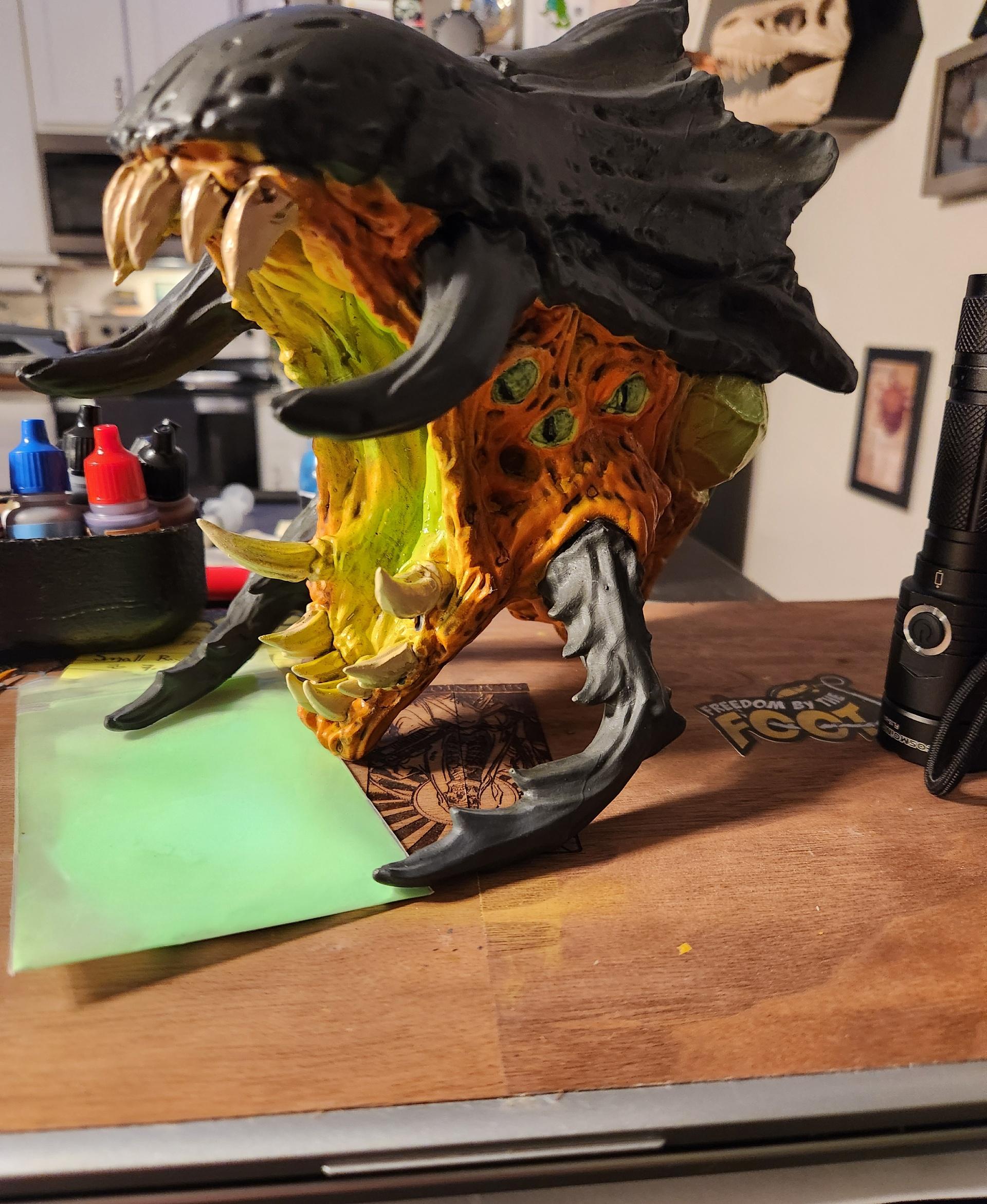 Bile Titan Trophy - Hell Divers 2 - Fan Art - Still a wip. But im very excited how it's turning out!! I would happily pay for more trophy heads from helldivers or other games!! I just wish I could print it bigger - 3d model
