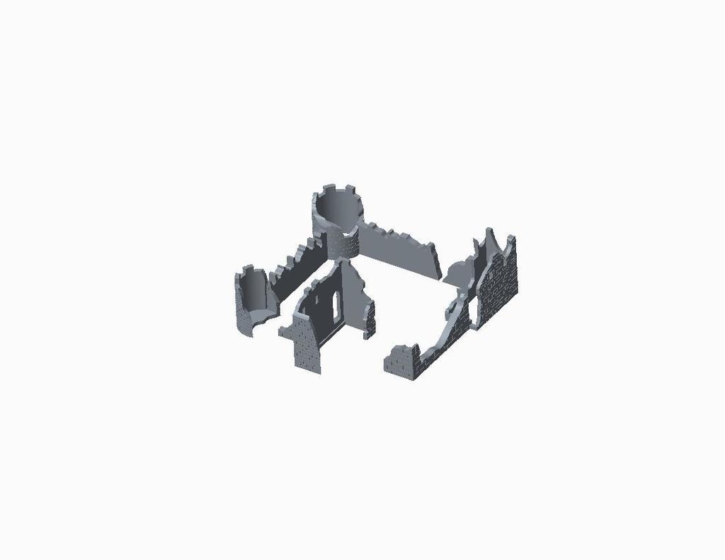 Castle ruin 3d model