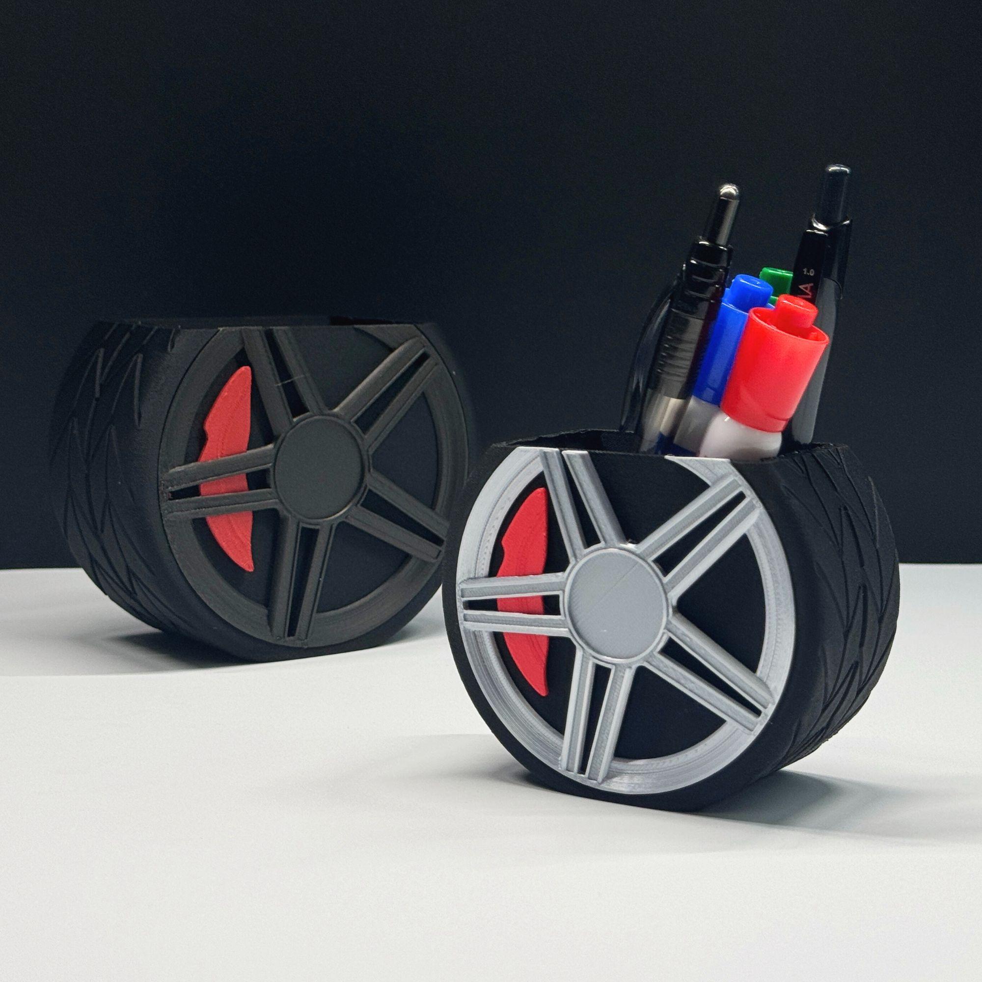 3D Printable Car Wheel Desktop Accessory 3d model