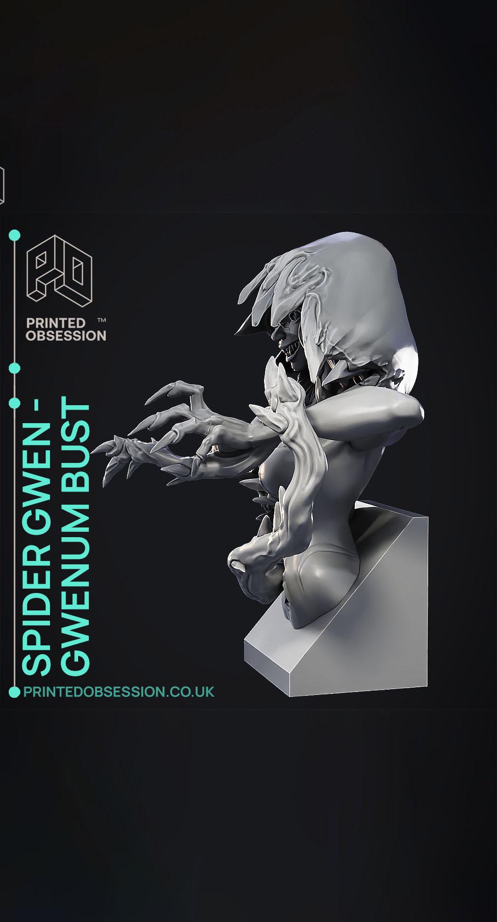 Gwenum Bust - Spiderman - Fan Art 3d model