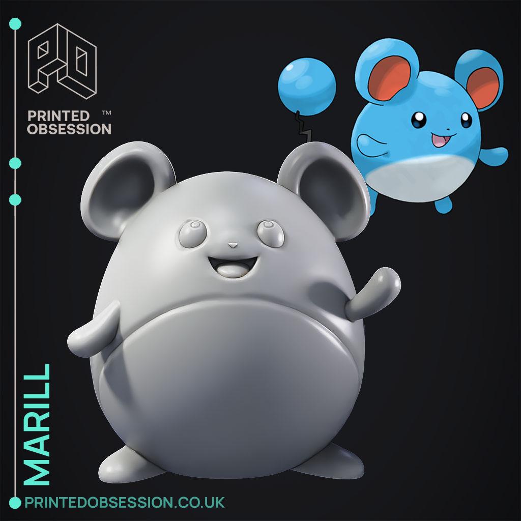 Marill - Pokemon - Fan Art 3d model