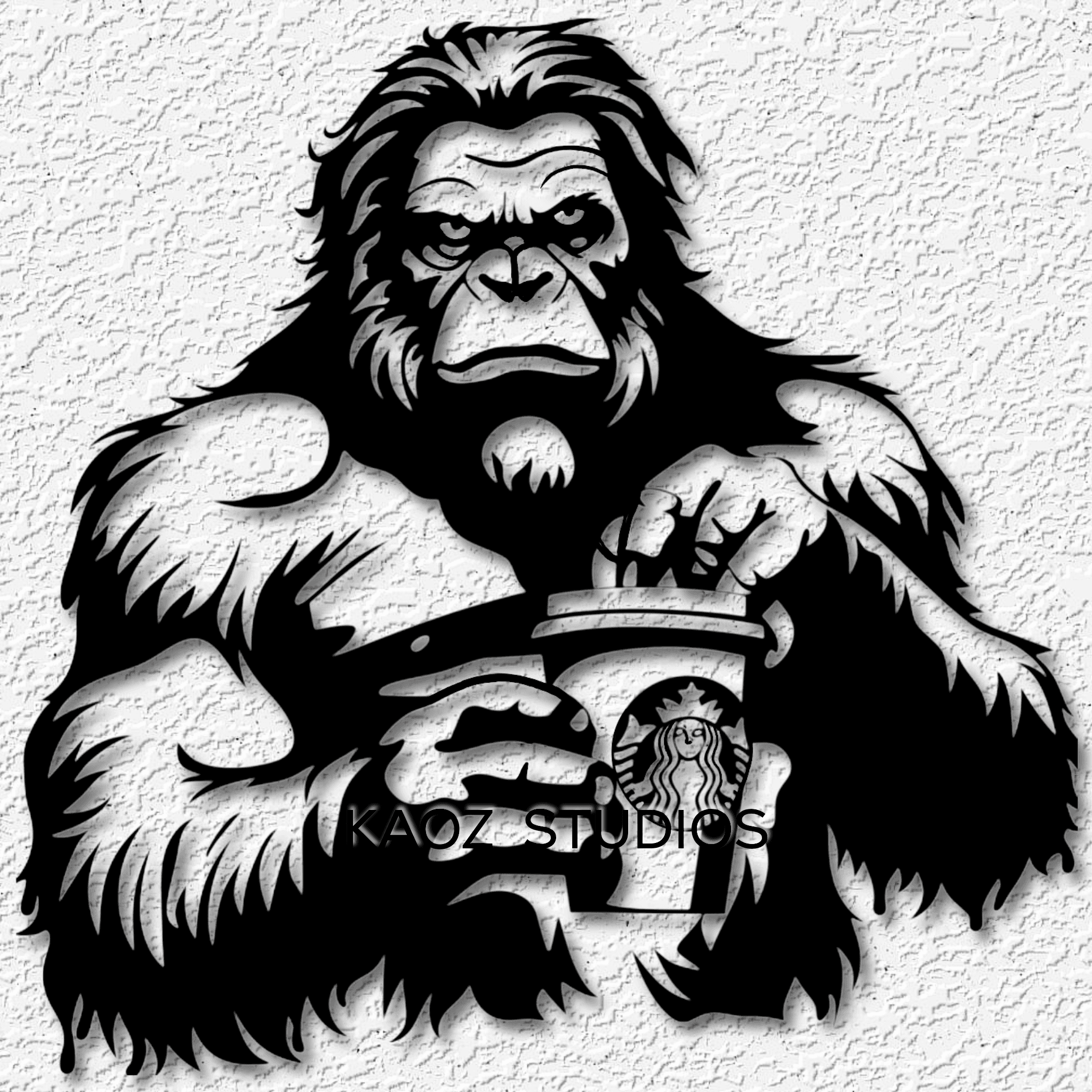 Funny Bigfoot wall art Sasquatch wall decor Yeti decoration 3d model