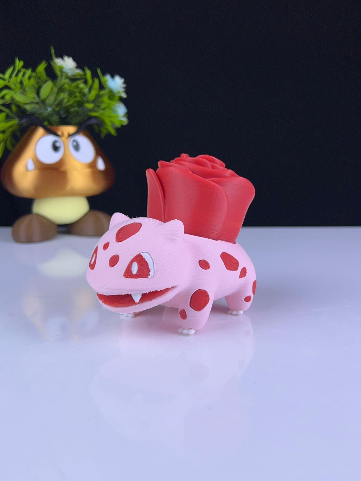 Floral Bulbasaur Gift for your Wife / Husband - Multipart 3d model