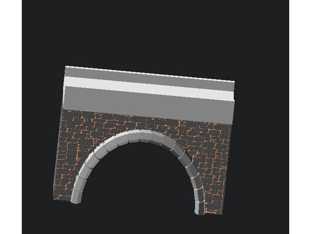 Stone Arch (Customizable) 3d model