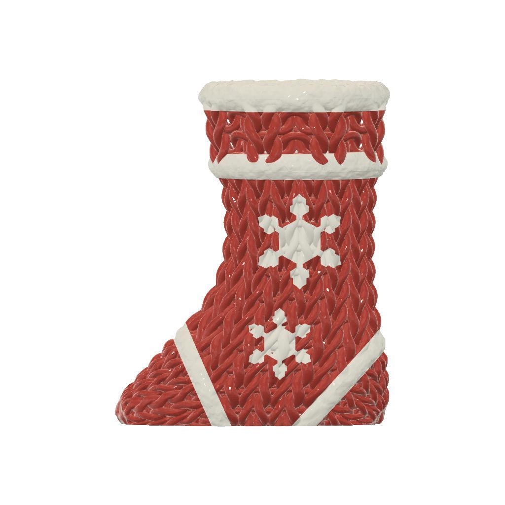 Dual Color Remix of Knitted Stocking 3d model