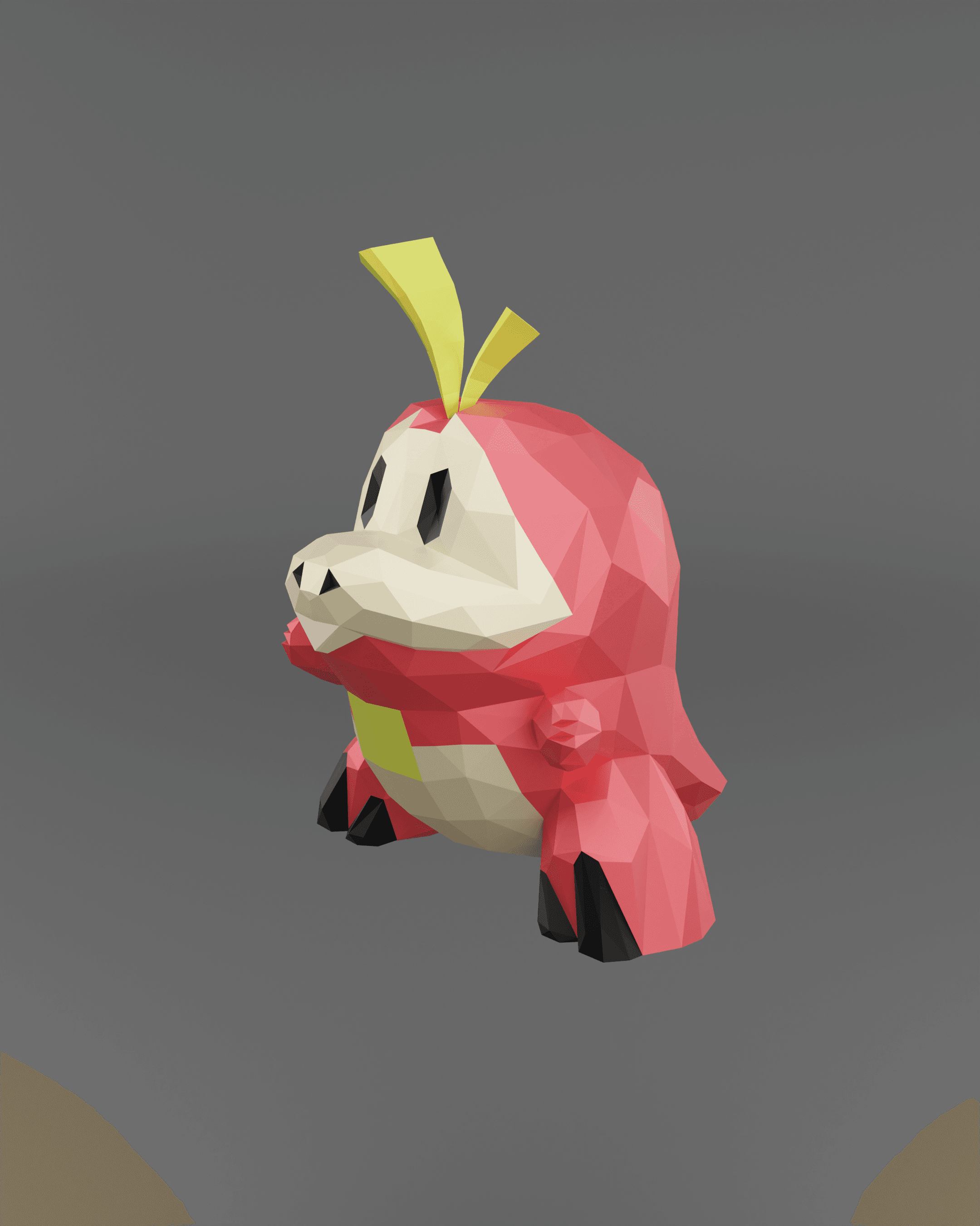 Low Poly Fuecoco - Fan Art 3d model