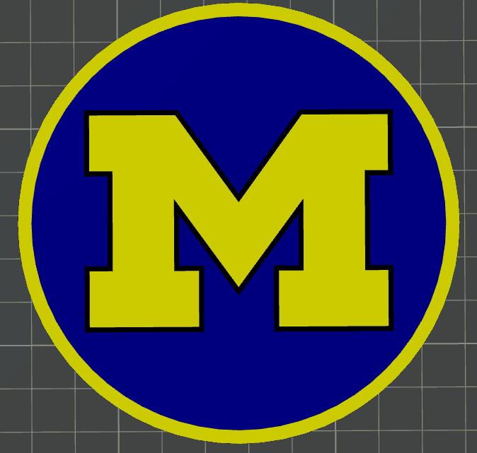 University of Michigan (UofM) Coaster - Bambu AMS 3d model