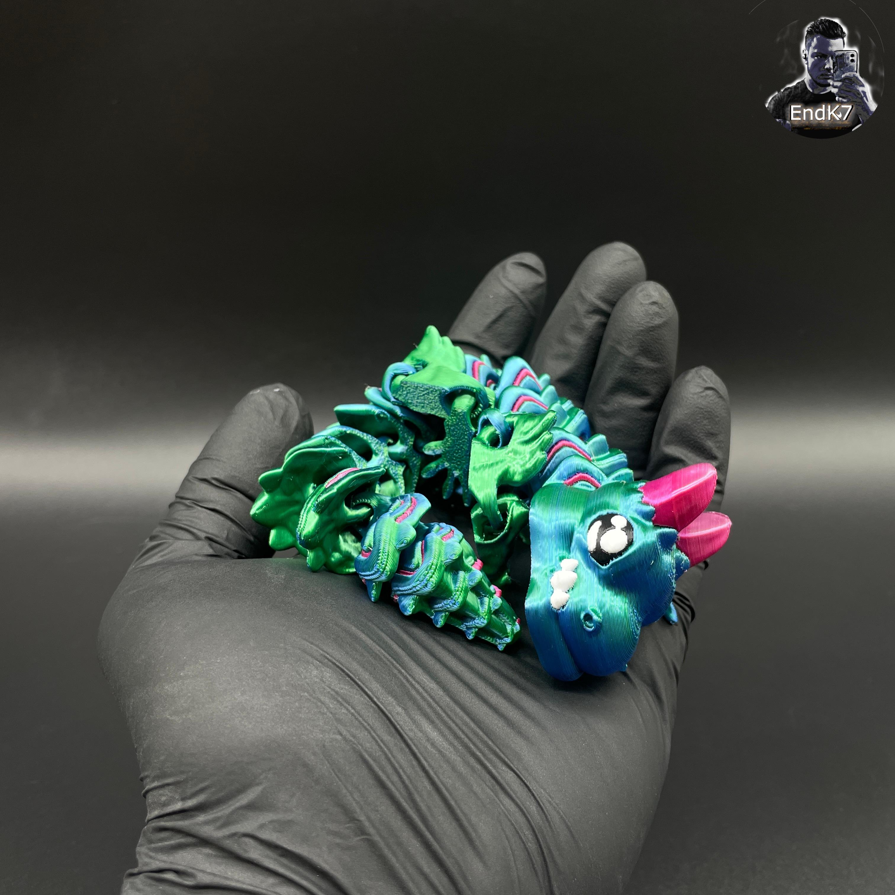 Grumpy Baby Dragon 🐉 - Multicolor - Articulated - Print in Place  3d model