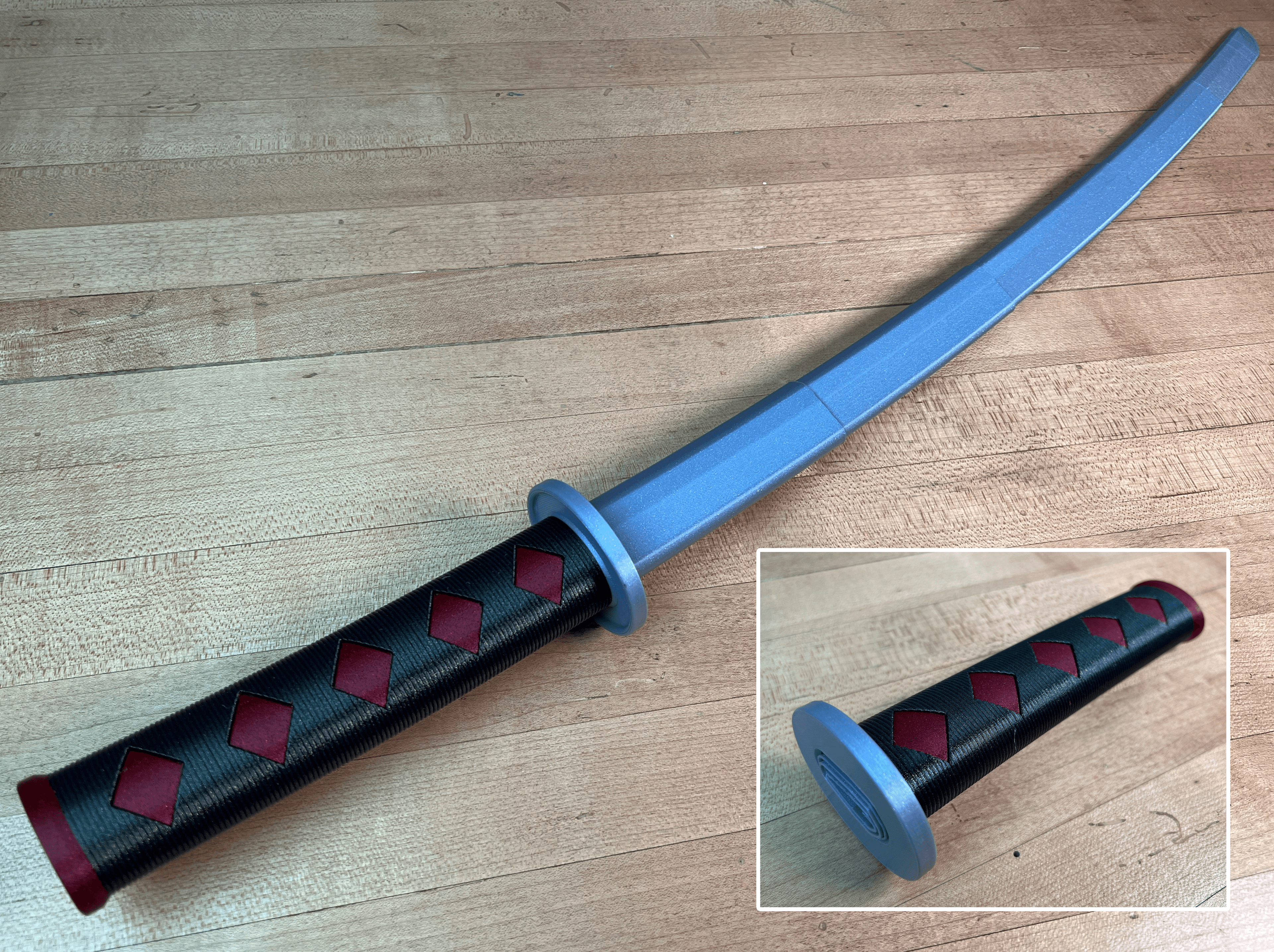 Collapsing Multi-Color Katana  3d model