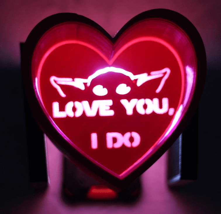 Thangs Valentine’s Day Contest - The Glowing Heart Messenger Box 3d model