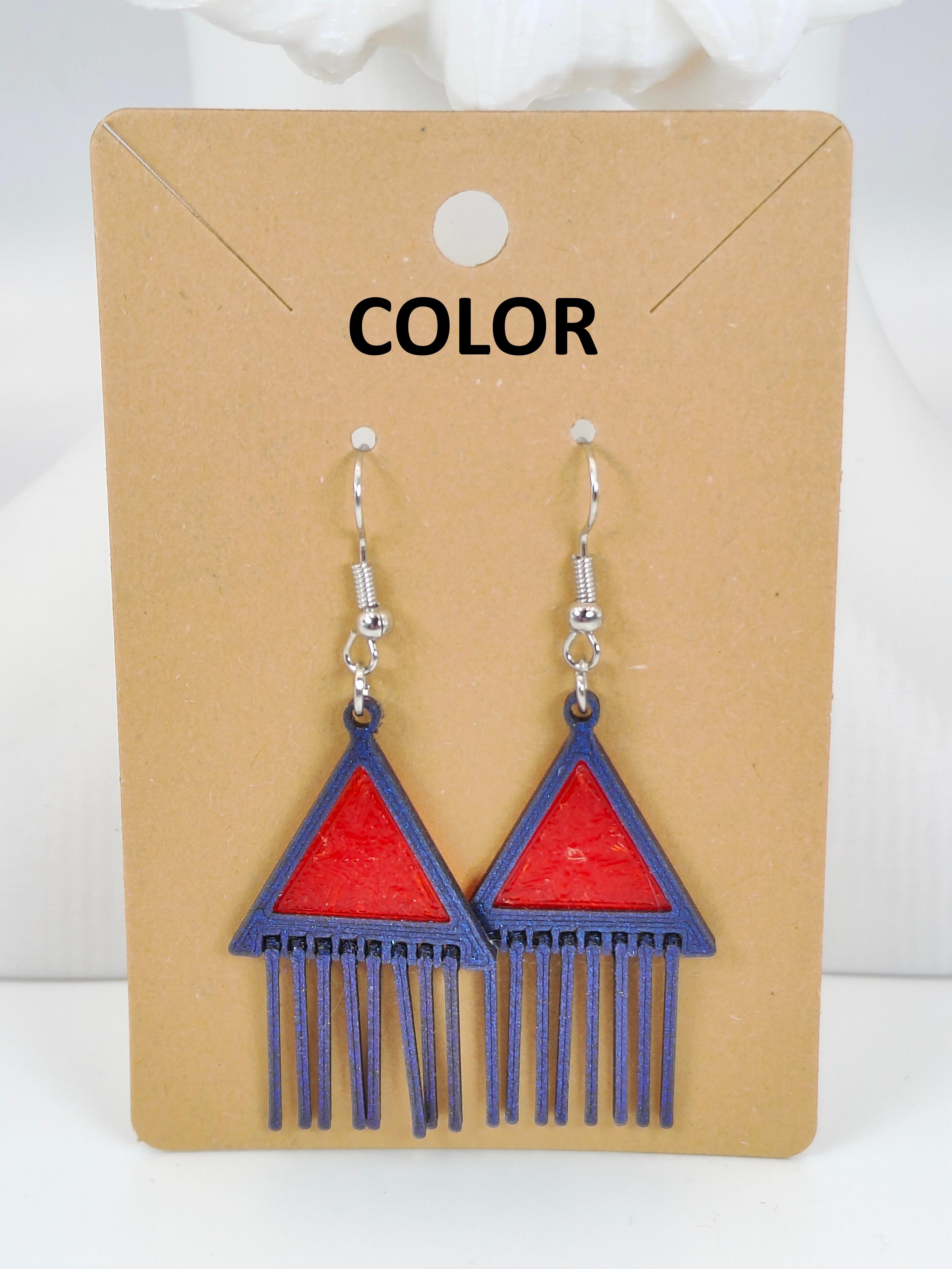 3D Printable Earring - Triangle Trickle Color 3d model