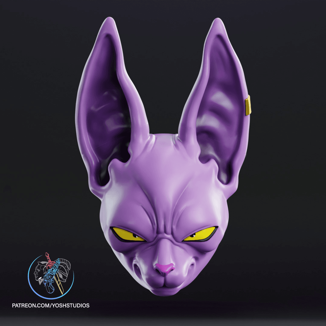 Beerus DBZ Mask 3D Printer File STL 3d model