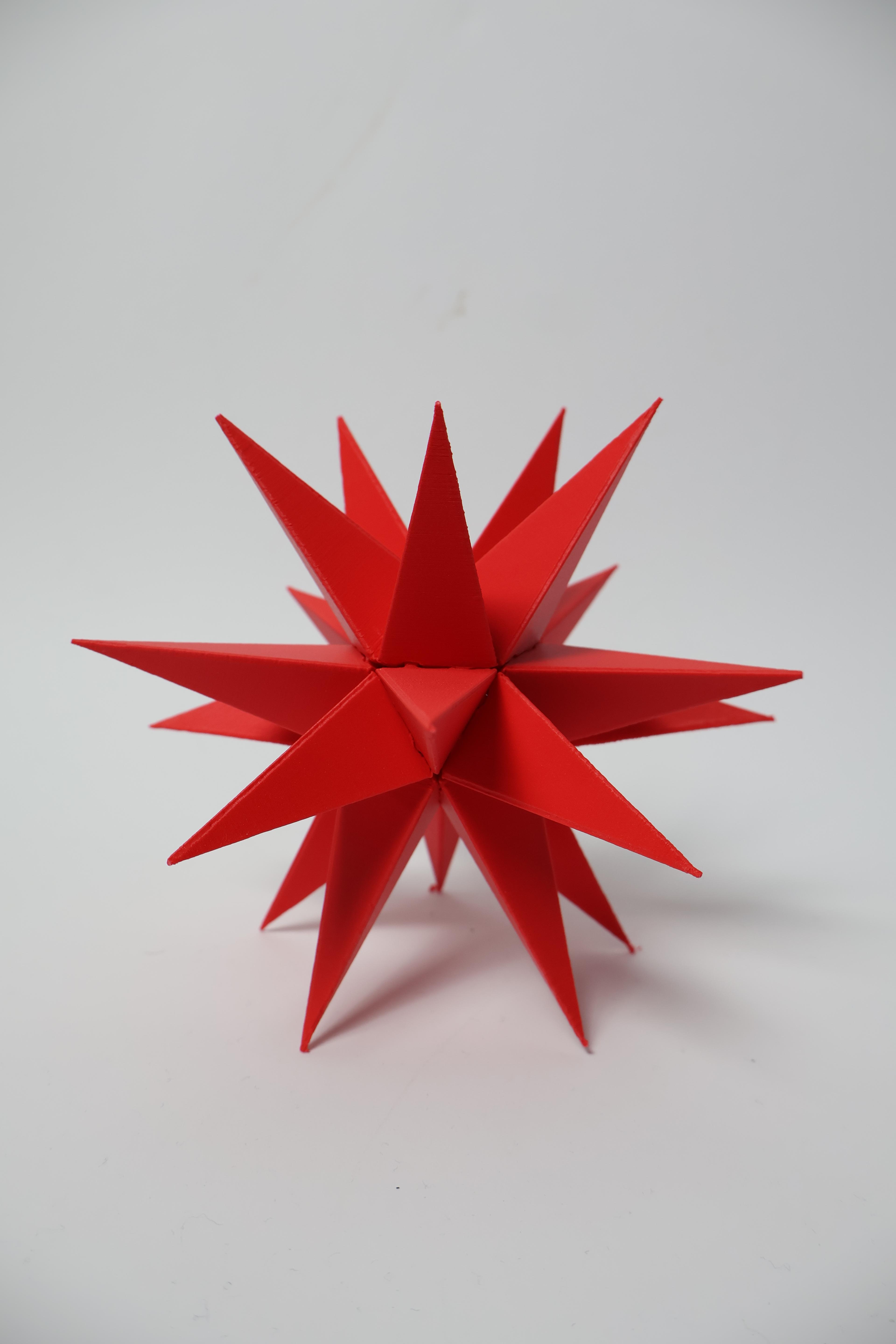 Unwrapped Icosaeder Star Sharp 3d model