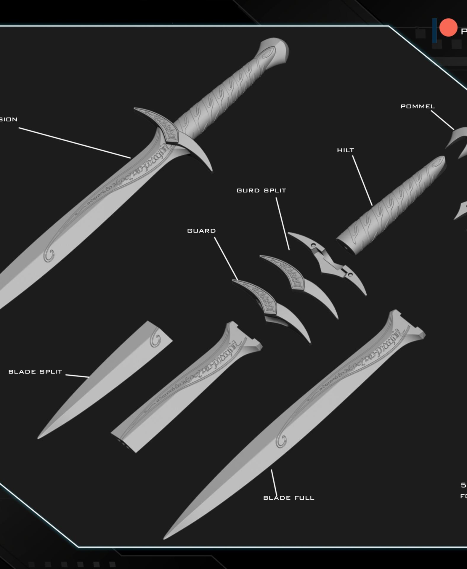 Sting - Lord of the Rings 3d model