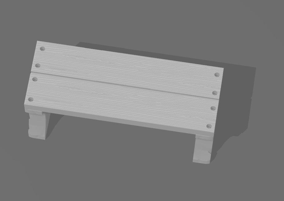 Tavern Bench 3d model