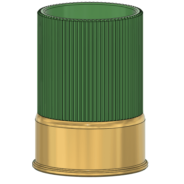 12oz Threaded Shotgun Shell Can Cup 3d model