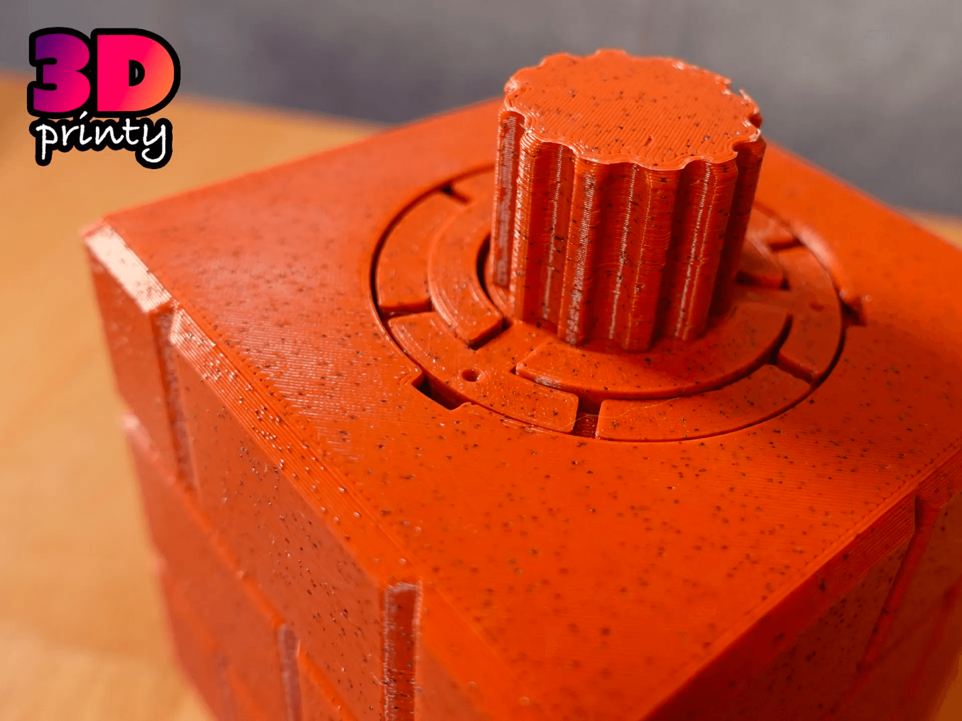 Print-in-Place Twisty Puzzle Box - Brick Block 3d model