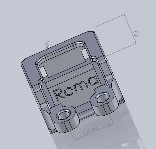 Diatone Roma F4 LR GPS and ELRS Antenna Mount 3d model