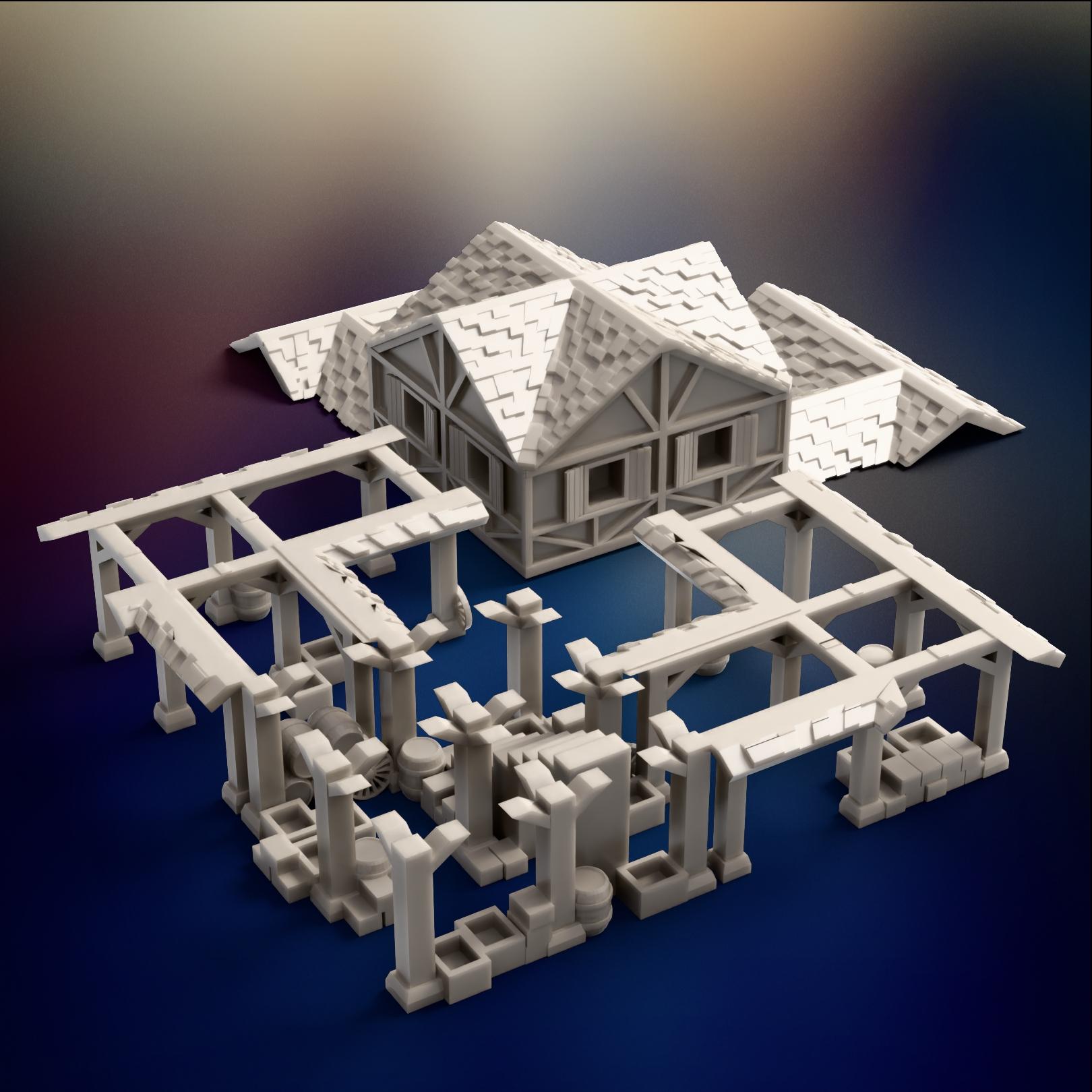 Age of Empires II Britons Town Center - 3D Model 3d model