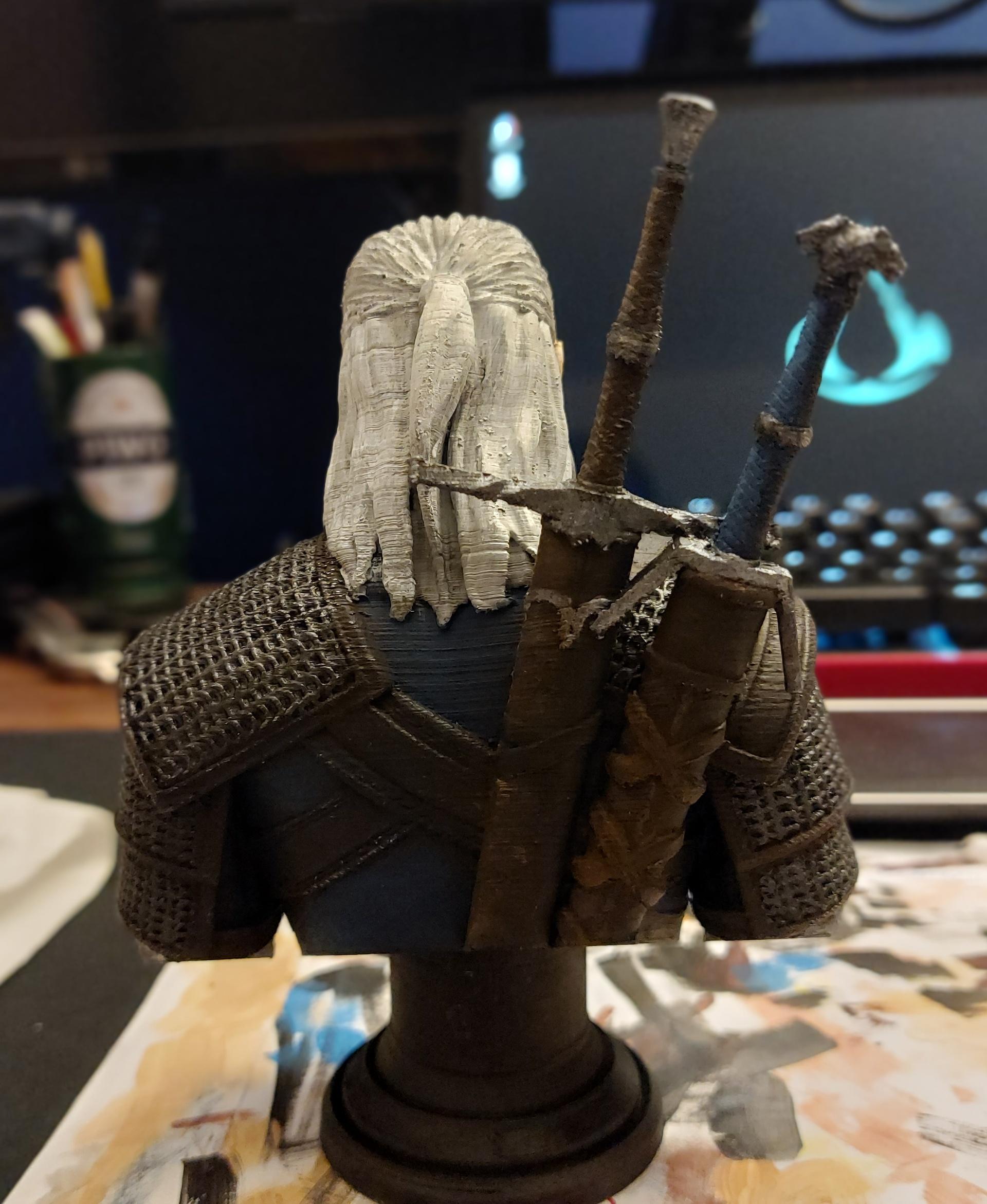 Geralt Of Rivia Bust - The Witcher (Pre-Supported) 3d model