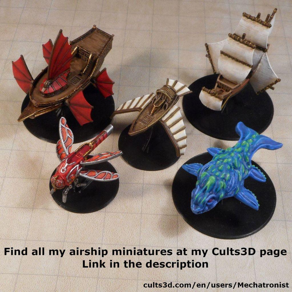 Galleon Flying Fantasy Ship Model Compatible With DnD Spelljammer 3d model