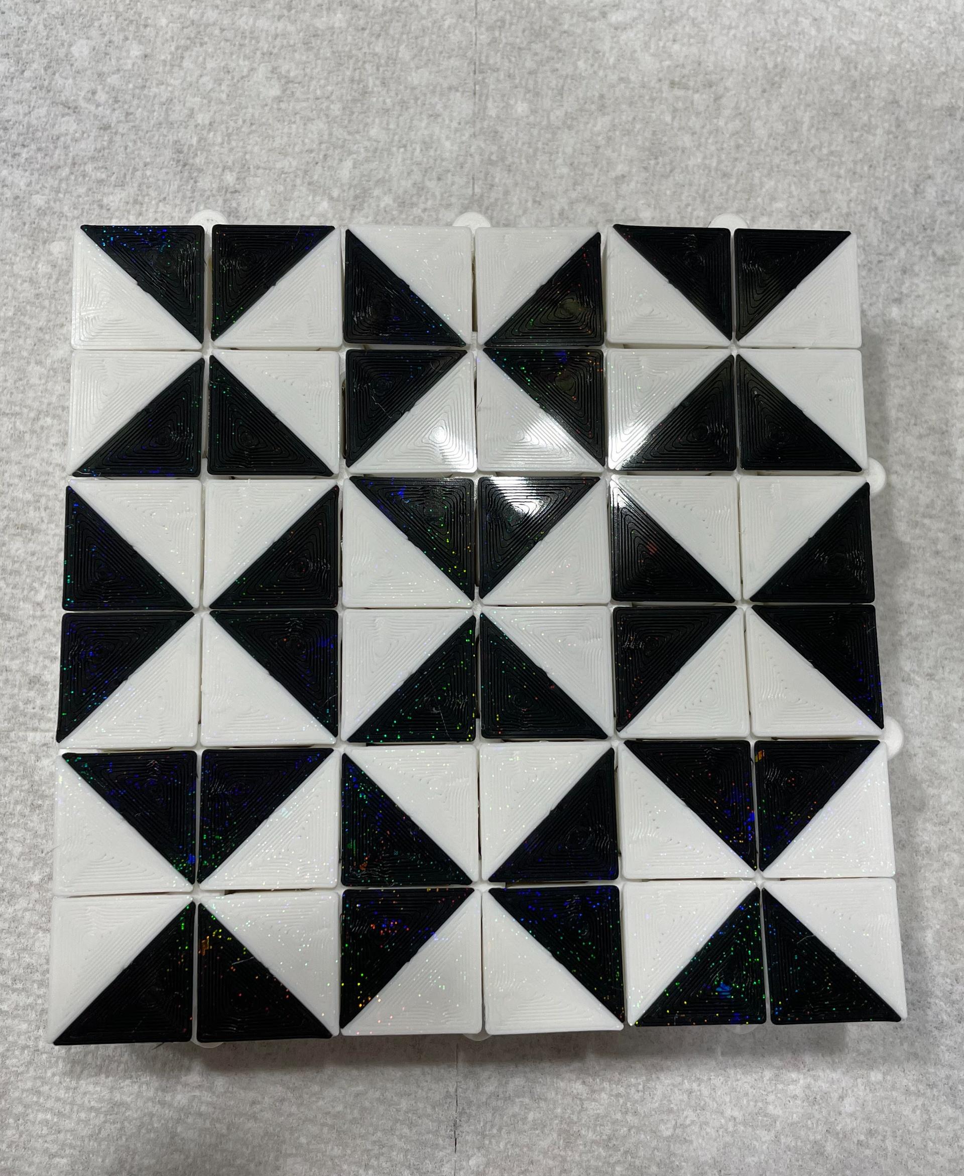 Auxetic Tile // 18mm Diagonal Split 3d model