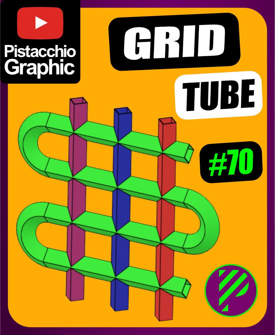 #70 Grid Tube | Fusion 360 | Pistacchio Graphic 3d model