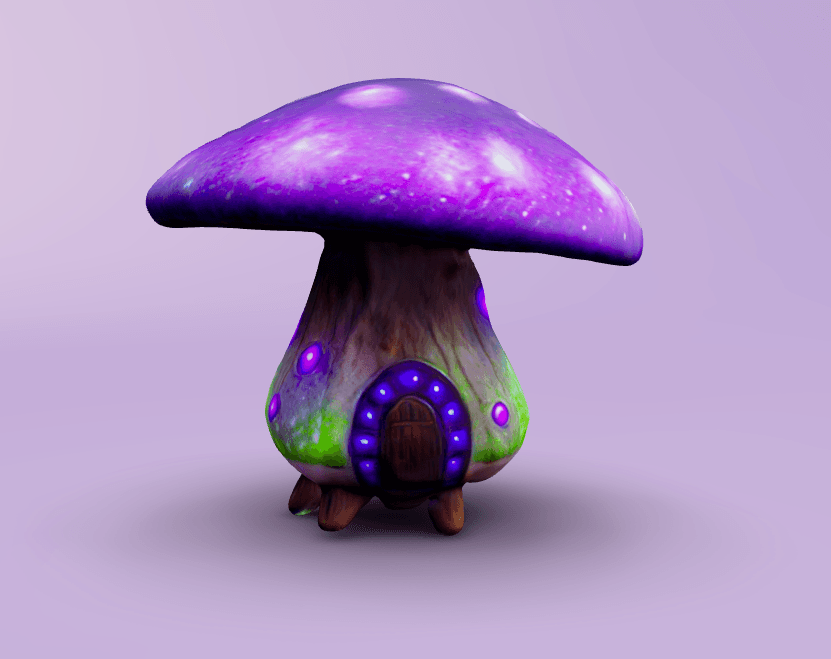 Mushroom House 3d model