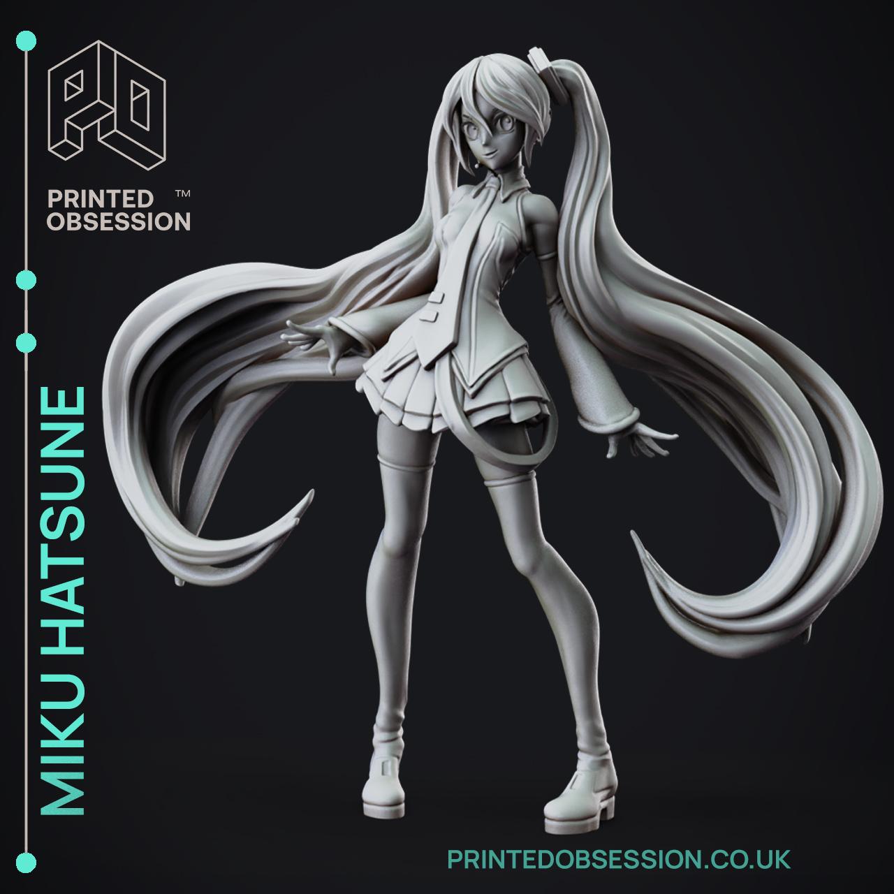 Miku Hatsune - Vocaloid - 120 mm Fanart Model 3d model