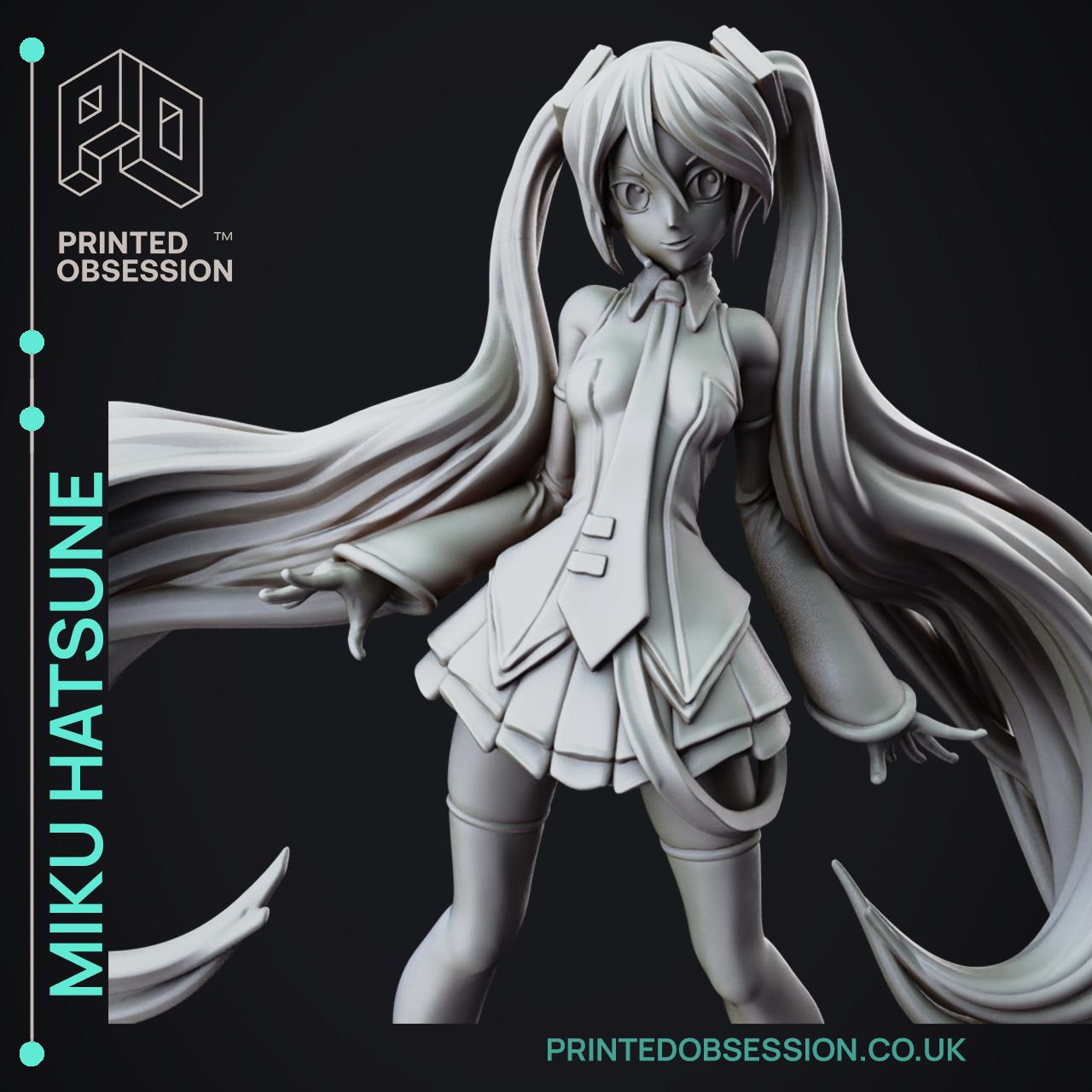 Miku Hatsune - Vocaloid - 120 mm Fanart Model 3d model