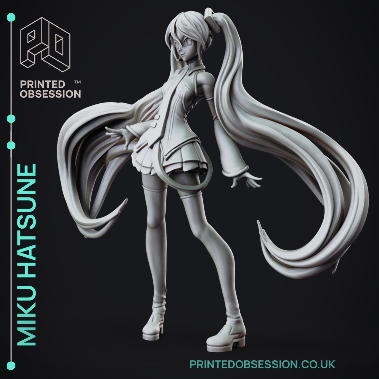 Miku Hatsune - Vocaloid - 120 mm Fanart Model 3d model