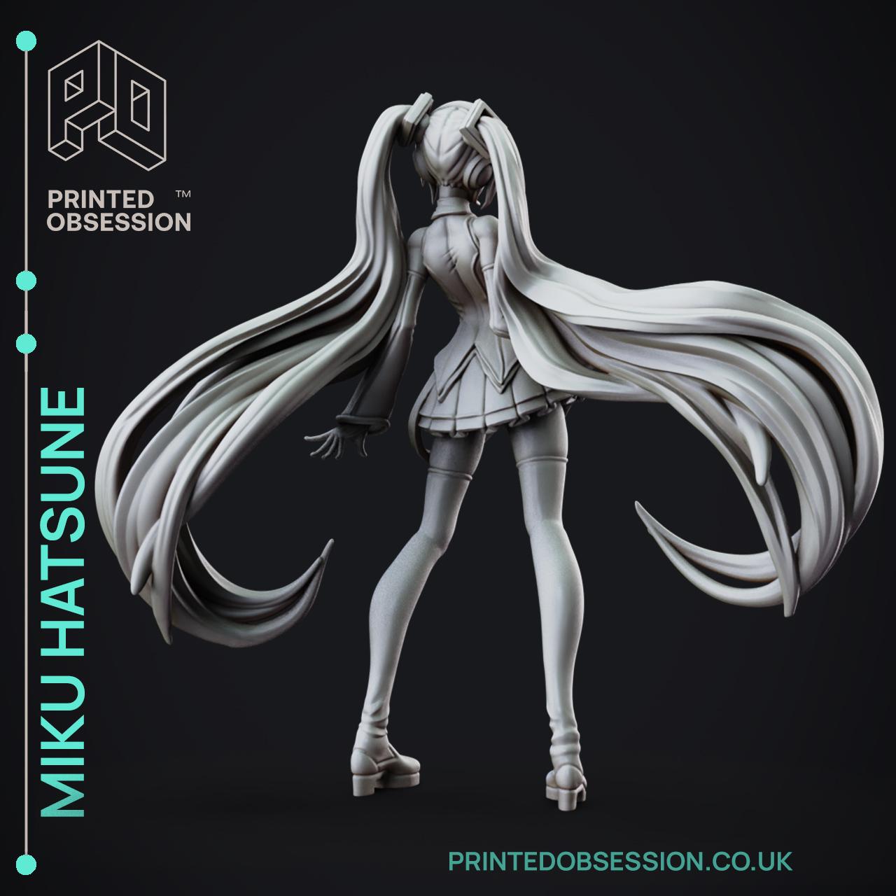 Miku Hatsune - Vocaloid - 120 mm Fanart Model 3d model